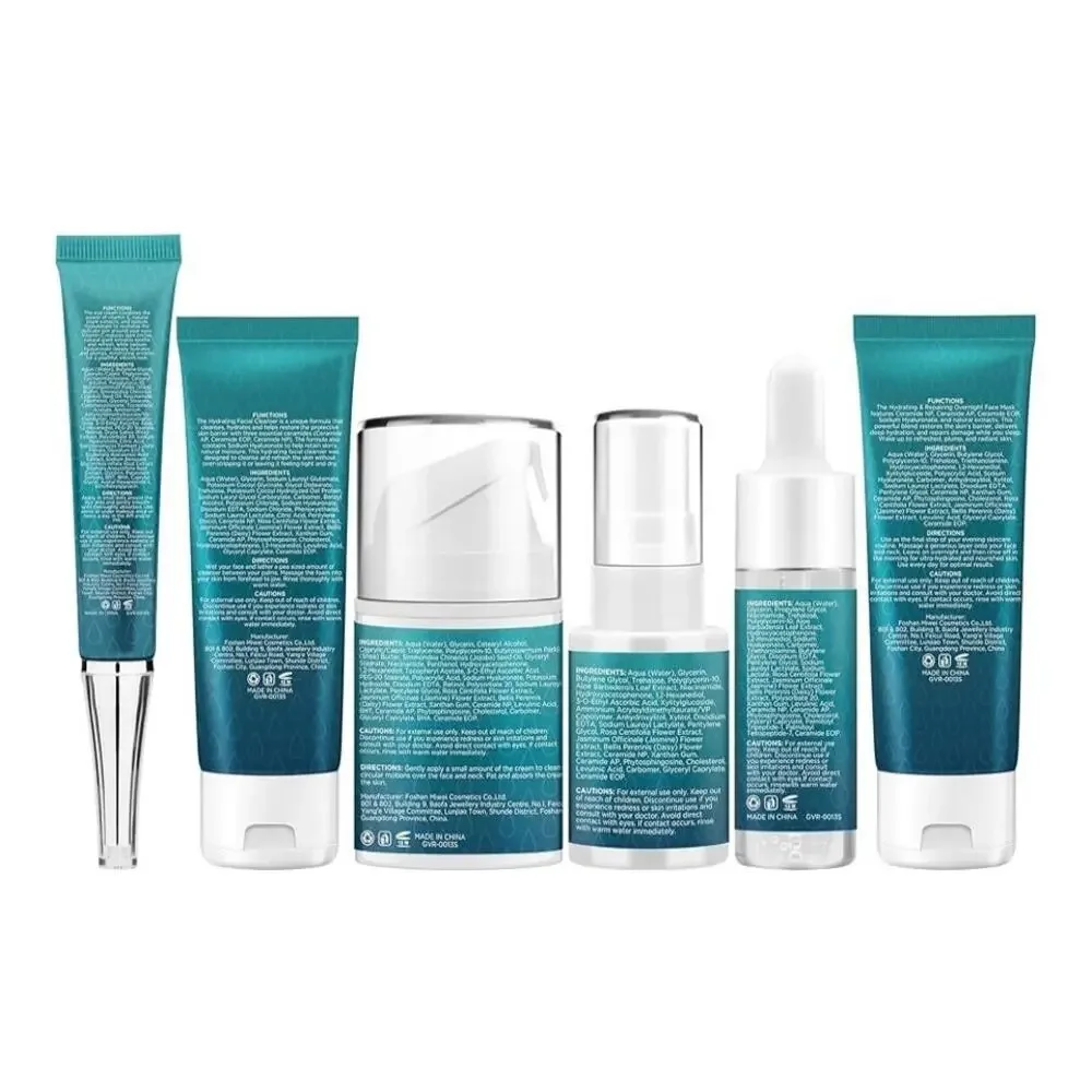 NEW Gowlaver Deep Hydration Repairing Skin Care Set | 6-Piece Kit | Gift Travel‎